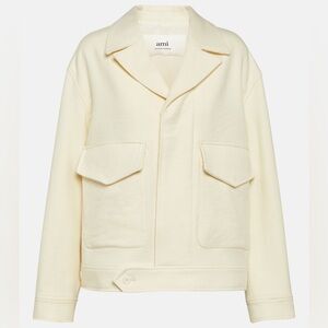 Ami Cream Utility virgin wool Pocket Jacket
